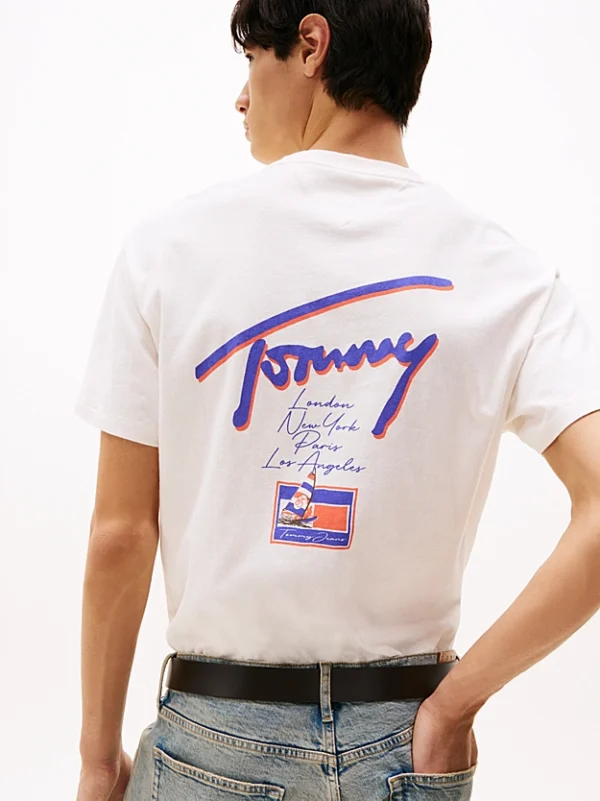 Tommy Jeans Relaxed Faded Graphic Ανδρικό T-shirt  DM0DM20768‑YBH White - Image 2