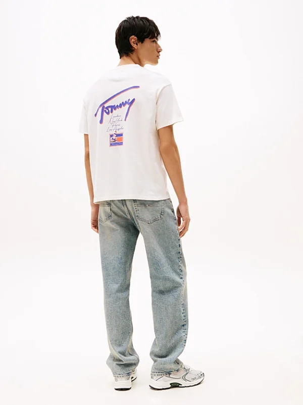 Tommy Jeans Relaxed Faded Graphic Ανδρικό T-shirt  DM0DM20768‑YBH White - Image 3