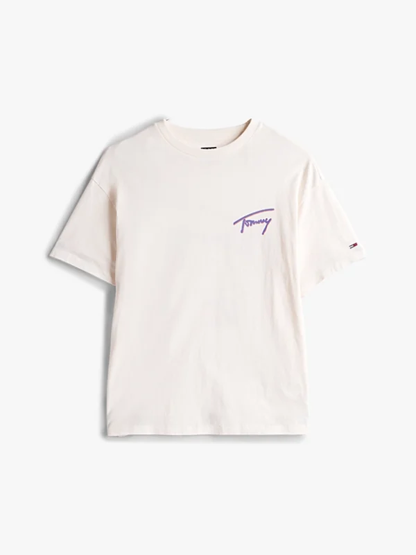 Tommy Jeans Relaxed Faded Graphic Ανδρικό T-shirt  DM0DM20768‑YBH White - Image 4
