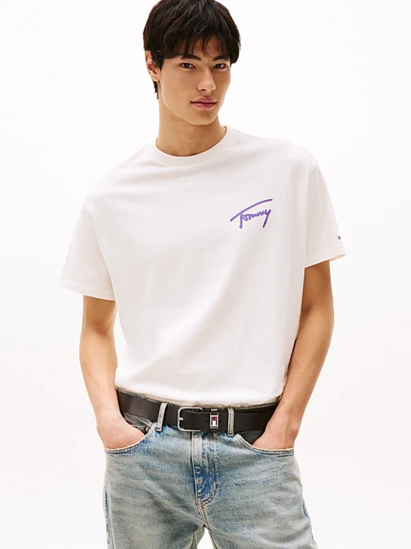 Tommy Jeans Relaxed Faded Graphic Ανδρικό T-shirt  DM0DM20768‑YBH White