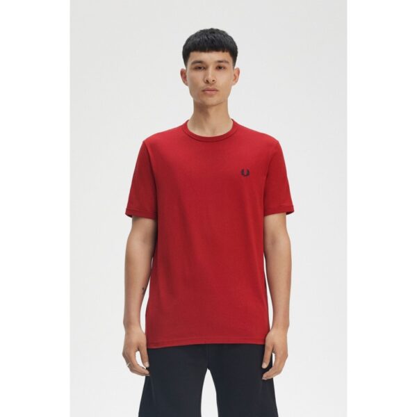 Fred Perry Ανδρικό T-shirt Ringer M3519‑M02 Burnt Red