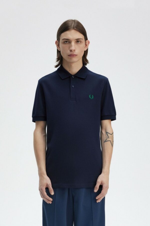 Fred Perry Ανδρική Μπλούζα Polo M6000-Y49  Dark Carbon  Label Green