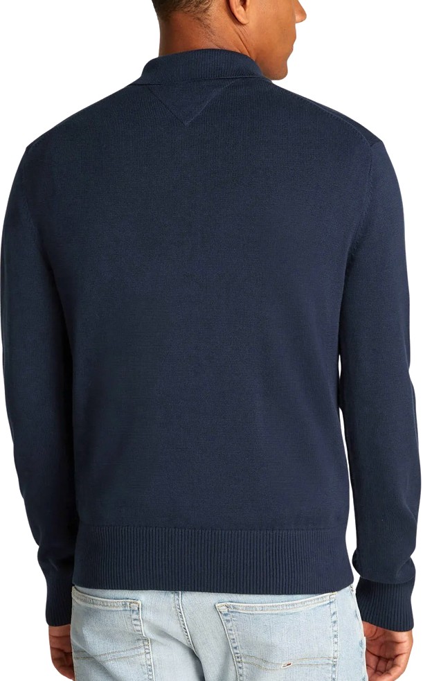 Tommy Hilfiger Ανδρική Μακρυμάνικη Μπλούζα Polo Tjm Slim Essential Polo Sweater DM0DM20304-C1G Dark Night Navy - Image 4
