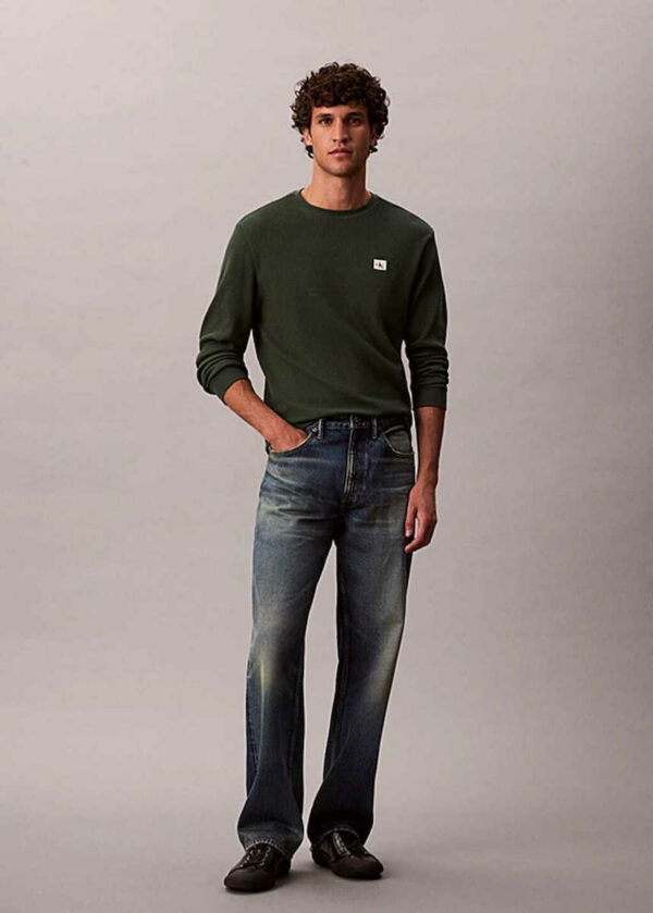 Calvin Klein Μακρυμάνικη Μπλούζα LV040EM217-LLG Sycamore - Image 5