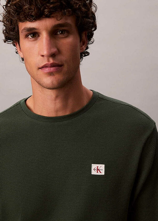 Calvin Klein Μακρυμάνικη Μπλούζα LV040EM217-LLG Sycamore - Image 4