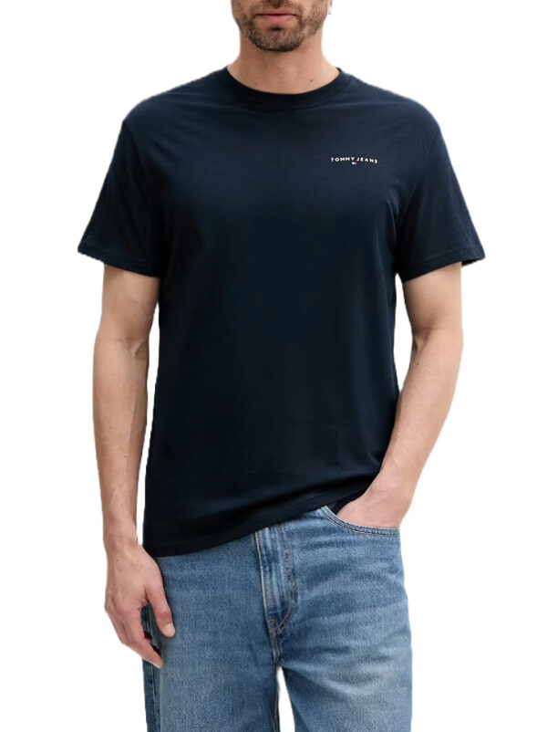 Tommy Hilfiger Ανδρικό Κοντομάνικο T-shirt Tjm Slim Linear Chest Tee Ext DM0DM21780-C1G Dark Night Navy - Image 3