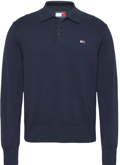 Tommy Hilfiger Ανδρική Μακρυμάνικη Μπλούζα Polo Tjm Slim Essential Polo Sweater DM0DM20304-C1G Dark Night Navy - Image 2