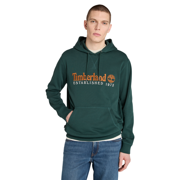 Timberland Ανδρικό Φούτερ Established 1973 Embroidered Logo Loopback Hoodie TB0A5MX8-317 Green Gables
