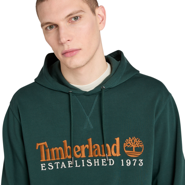 Timberland Ανδρικό Φούτερ Established 1973 Embroidered Logo Loopback Hoodie TB0A5MX8-317 Green Gables - Image 2