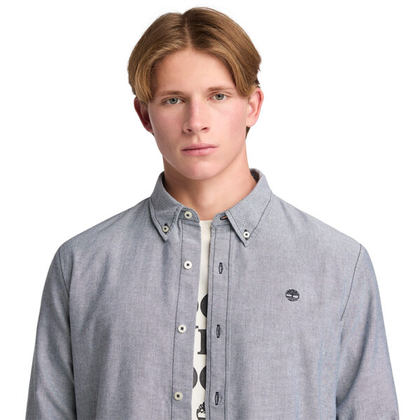 Timberland Ανδρικό Μακρυμάνικο Πουκάμισο Oxford Shirt TB0A6GPN-B68 Gray