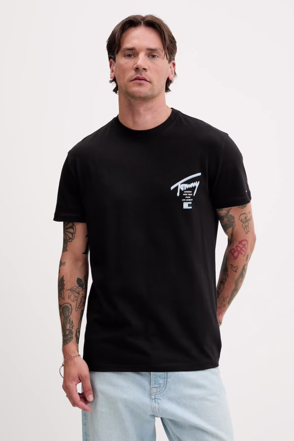 Tommy Hilfiger Ανδρικό Κοντομάνικο T-shirt Tjm Reg Signature City Tee DM0DM21934-BDS Black