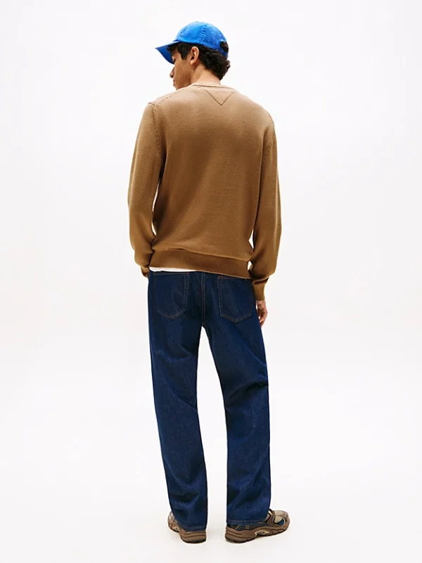 Tommy Hilfiger Ανδρικό Πουλόβερ Tjm Slim Ess Sweater Ext DM0DM21787-GVP Pecan Nut - Image 3