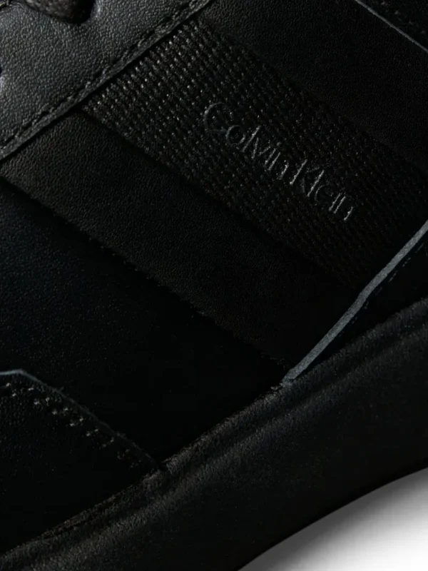 Calvin Klein Ανδρικά Παπούτσια Sneakers City Runner Laceup Tape Lth HM0HM01957-0GJ Triple Black - Image 5