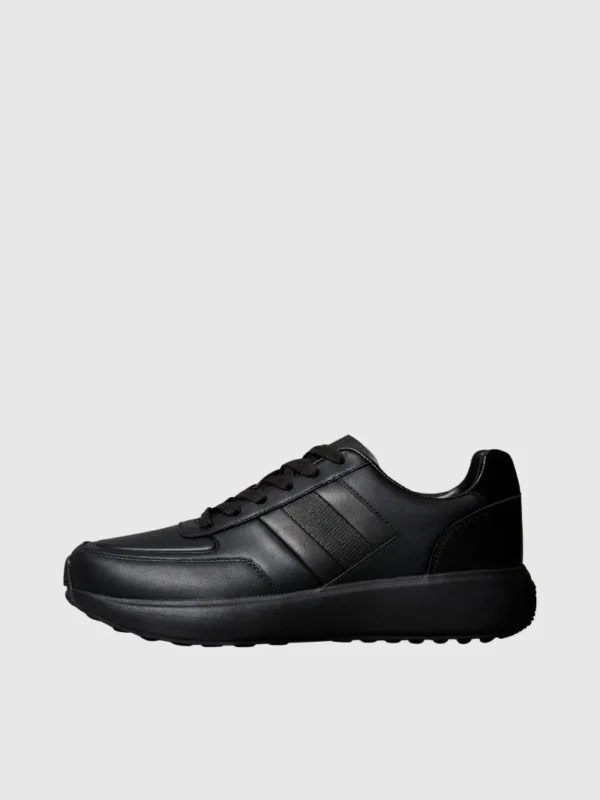 Calvin Klein Ανδρικά Παπούτσια Sneakers City Runner Laceup Tape Lth HM0HM01957-0GJ Triple Black - Image 6