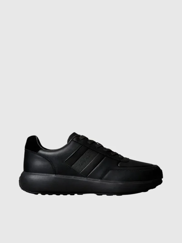 Calvin Klein Ανδρικά Παπούτσια Sneakers City Runner Laceup Tape Lth HM0HM01957-0GJ Triple Black