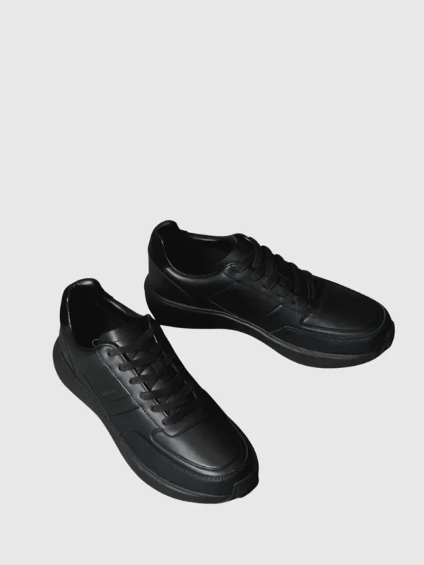 Calvin Klein Ανδρικά Παπούτσια Sneakers City Runner Laceup Tape Lth HM0HM01957-0GJ Triple Black - Image 2