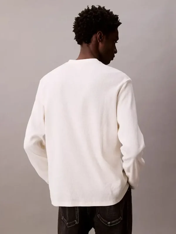 Calvin Klein Ανδρική Μακρυμάνικη Μπλούζα LV040EM217-YAS Tofu - Image 6