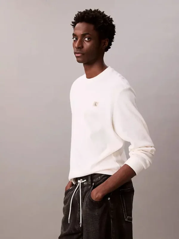 Calvin Klein Ανδρική Μακρυμάνικη Μπλούζα LV040EM217-YAS Tofu - Image 2