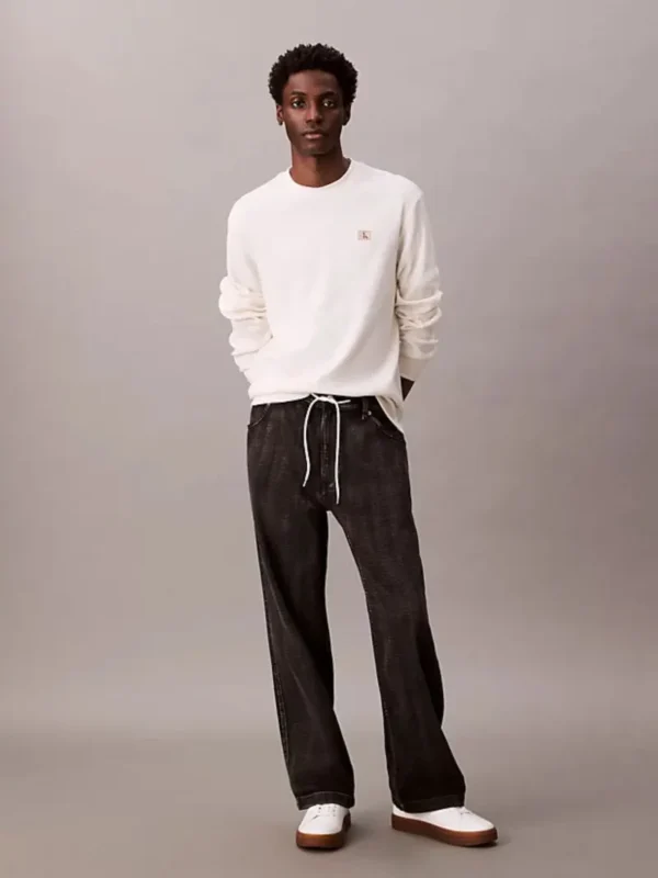 Calvin Klein Ανδρική Μακρυμάνικη Μπλούζα LV040EM217-YAS Tofu - Image 4