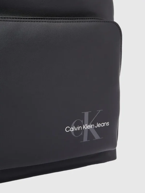 Calvin Klein Jeans Τσάντα Πλάτης Ανδρική Backpack Mono Logo Backpack 40 LV04G3042G-UB1 Black - Image 4