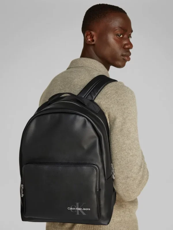 Calvin Klein Jeans Τσάντα Πλάτης Ανδρική Backpack Mono Logo Backpack 40 LV04G3042G-UB1 Black - Image 5