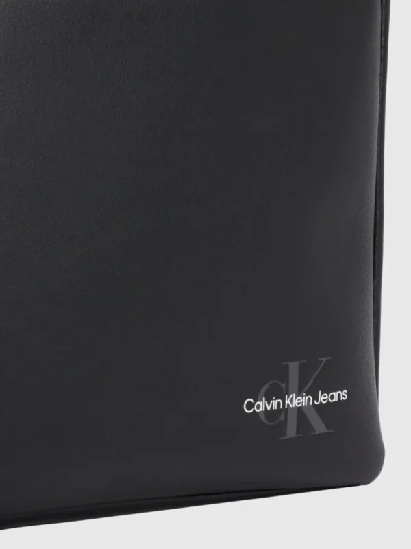 Calvin Klein Τσάντα Ανδρική Χιαστή Mono Logo Flat Pack 18 LV04G3107G-UB1 Black - Image 5