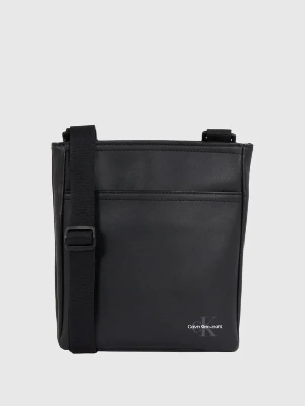 Calvin Klein Τσάντα Ανδρική Χιαστή Mono Logo Flat Pack 18 LV04G3107G-UB1 Black
