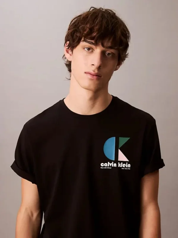 Calvin Klein Ανδρική Κοντομάνικη Μπλούζα T-shirt LV04RC827G-UB1 Black - Image 4