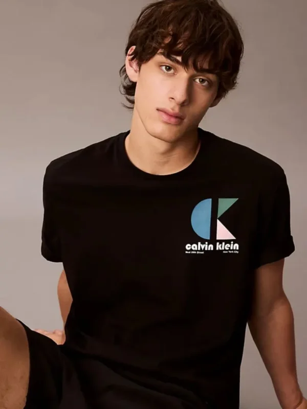 Calvin Klein Ανδρική Κοντομάνικη Μπλούζα T-shirt LV04RC827G-UB1 Black - Image 5