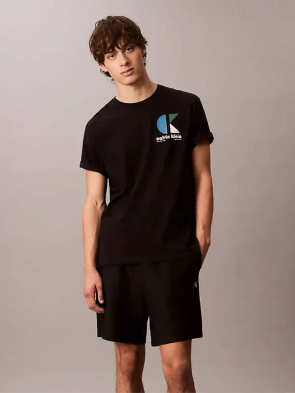 Calvin Klein Ανδρική Κοντομάνικη Μπλούζα T-shirt LV04RC827G-UB1 Black - Image 2