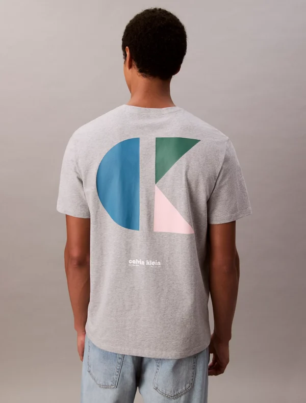Calvin Klein Ανδρική Κοντομάνικη Μπλούζα T-shirt LV04RC827G-P79 Heroic Grey Heather - Image 5