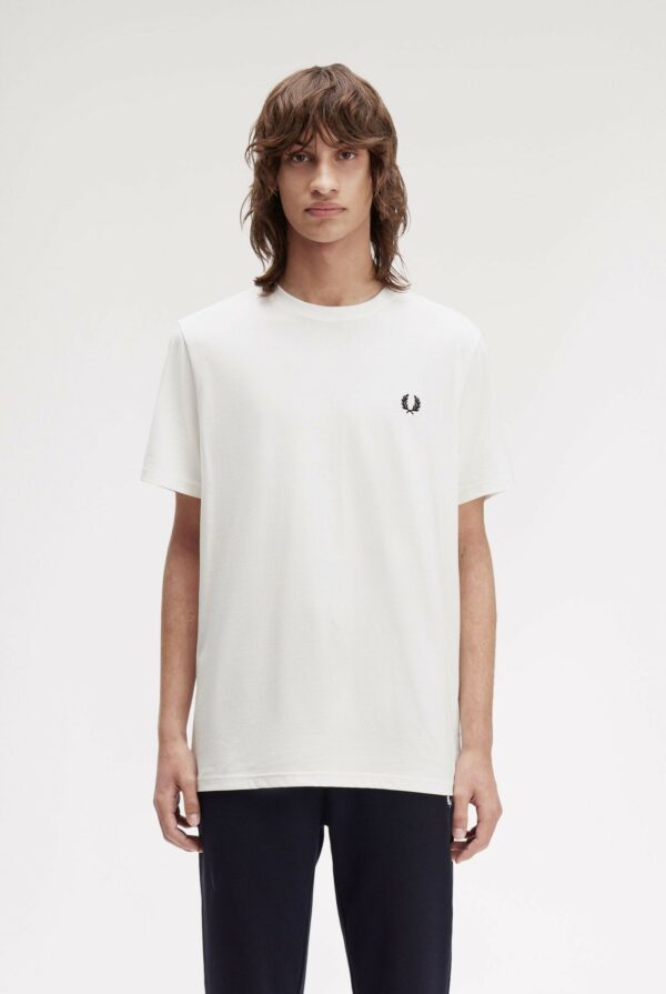 Fred Perry Ανδρική Κοντομάνικη Μπλούζα Bold Branding T-shirt M1303-129 Snow White