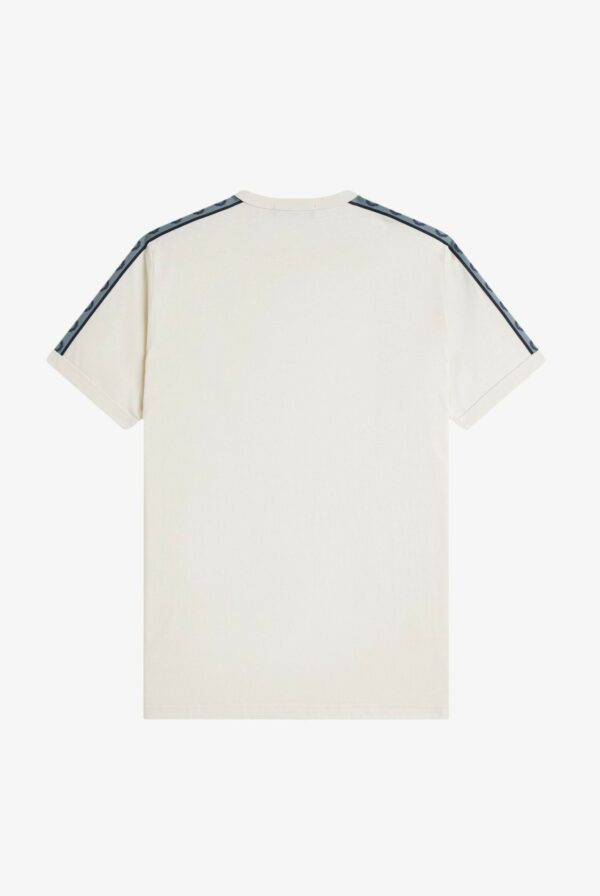 Fred Perry Ανδρική Κοντομάνικη Μπλούζα Contrast Tape Ringer T-shirt M4613-729 Ecru/Navy - Image 4