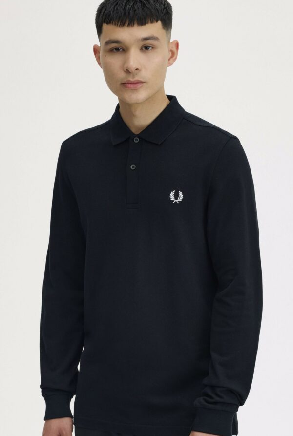 Fred Perry Ανδρική Μακρυμάνικη Μπλούζα Polo The Long Sleeve Fp Shirt M6006-350 Black