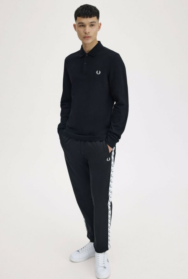 Fred Perry Ανδρική Μακρυμάνικη Μπλούζα Polo The Long Sleeve Fp Shirt M6006-350 Black - Image 2