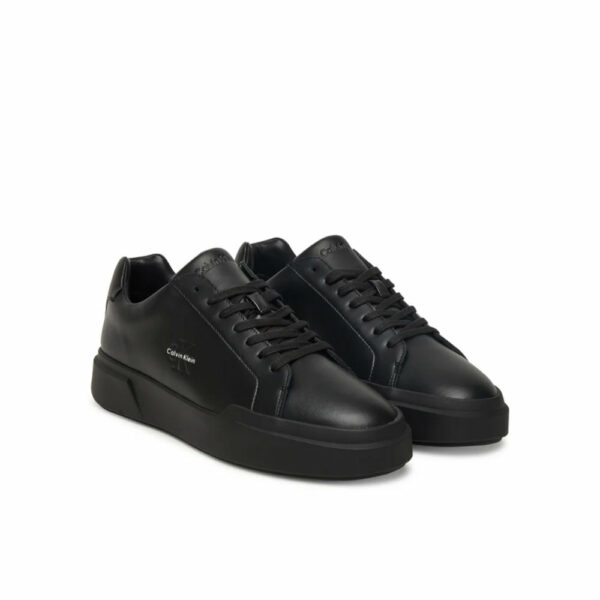 Calvin Klein Ανδρικά Δερμάτινα Sneakers Chunky Cupsole Laceup Lth YM0YM01344-0GJ Triple Black