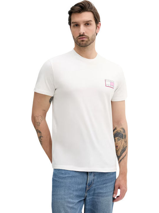 Tommy Hilfiger Ανδρικό T-shirt Tjm Slim Pop Color Flag Tee Ext DM0DM21577-YBL Ecru