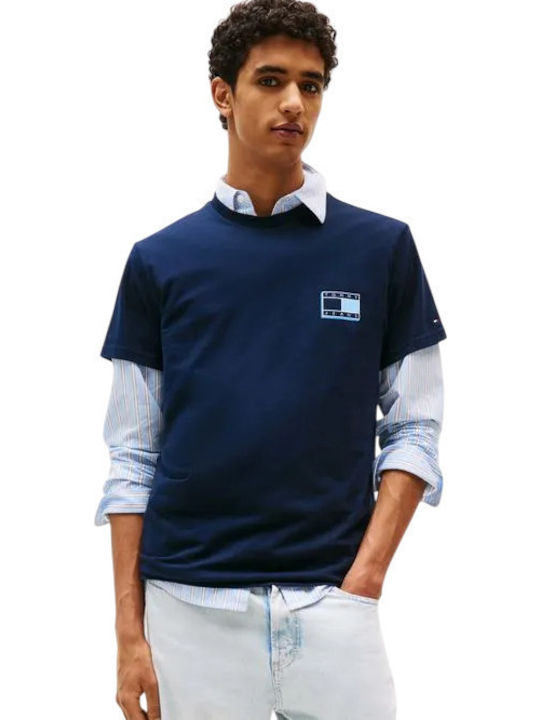 Tommy Hilfiger Ανδρικό T-shirt Tjm Slim Pop Color Flag Tee Ext DM0DM21577-C1G Dark Night Navy - Image 2