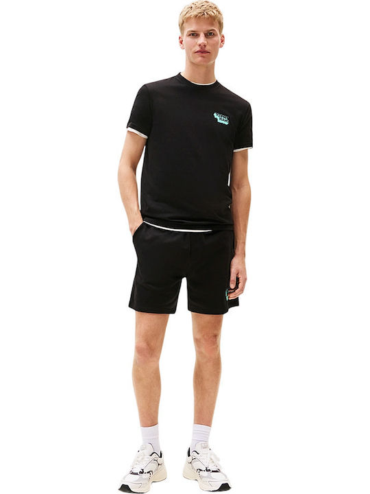 Tommy Hilfiger Ανδρική Κοντομάνικη Μπλούζα T-shrirt Tjm Slim Stack Logo Tee Ext DM0DM21539-BDS Black - Image 3