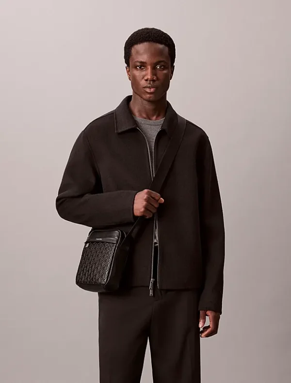 Calvin Klein Ανδρική Τσάντα Χιαστή Emblem Emboss Reported LV04D3204G-UB1 Black - Image 5