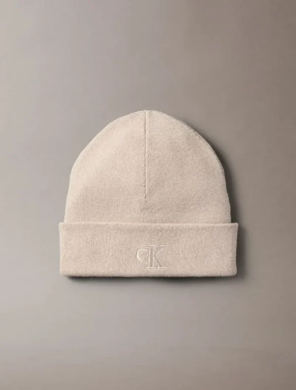 Calvin Klein Ανδρικός Σκούφος Ck Fine Rib Beanie LV04D8020G-RMU Chateau Gray