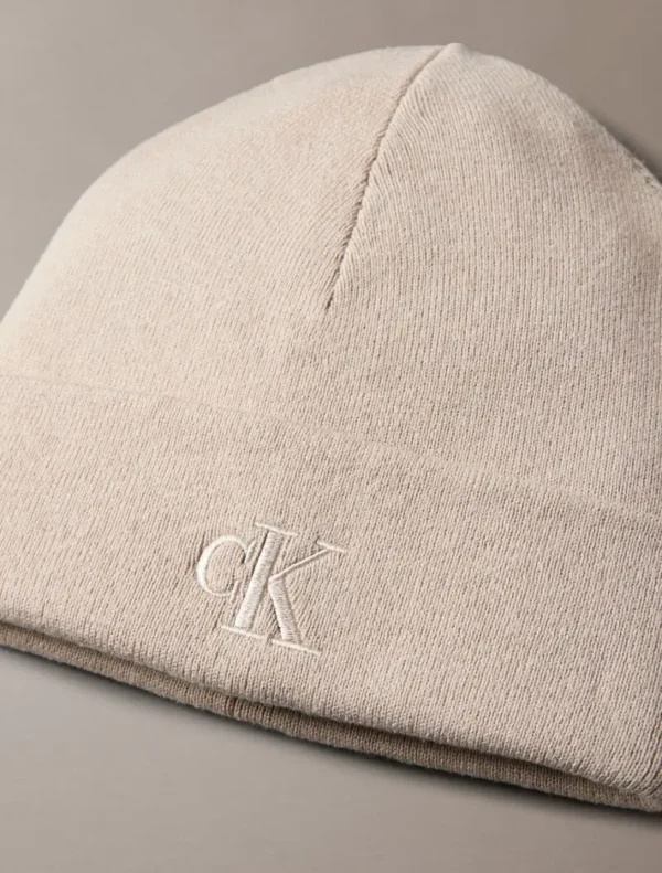 Calvin Klein Ανδρικός Σκούφος Ck Fine Rib Beanie LV04D8020G-RMU Chateau Gray - Image 3