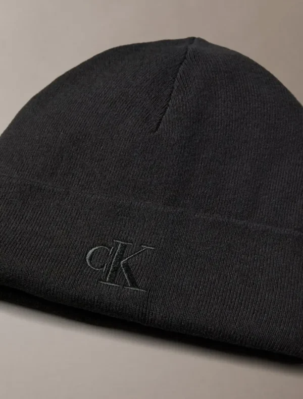 Calvin Klein Ανδρικός Σκούφος Ck Fine Rib Beanie LV04D8020G-UB1 Black - Image 3