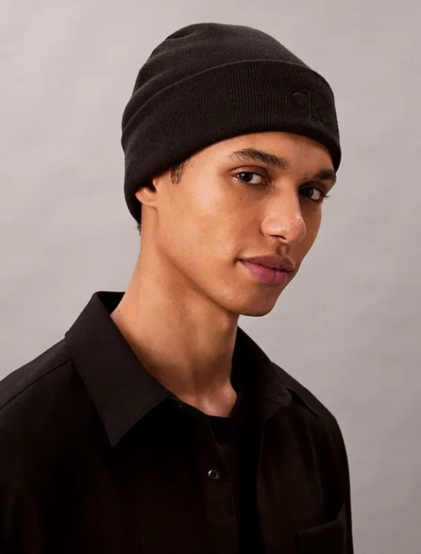 Calvin Klein Ανδρικός Σκούφος Ck Fine Rib Beanie LV04D8020G-UB1 Black - Image 4