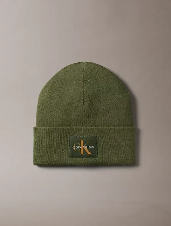 Calvin Klein Ανδρικός Σκούφος Monologo Patch Beanie LV04D8088G-LLP Thyme