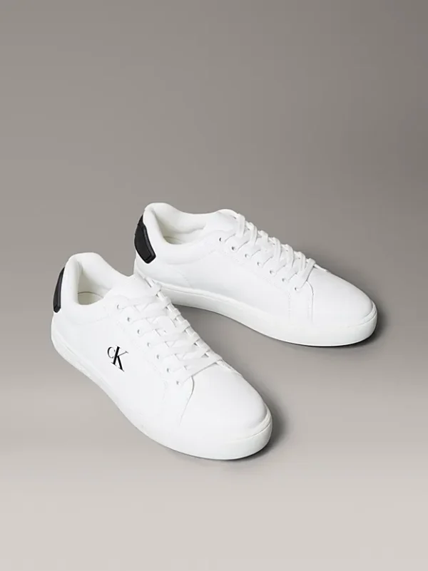 Calvin Klein Ανδρικά Δερμάτινα Sneakers Classic Cupsole Ru Patch Lth YM0YM01297-01W White - Image 2