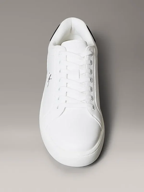 Calvin Klein Ανδρικά Δερμάτινα Sneakers Classic Cupsole Ru Patch Lth YM0YM01297-01W White - Image 4
