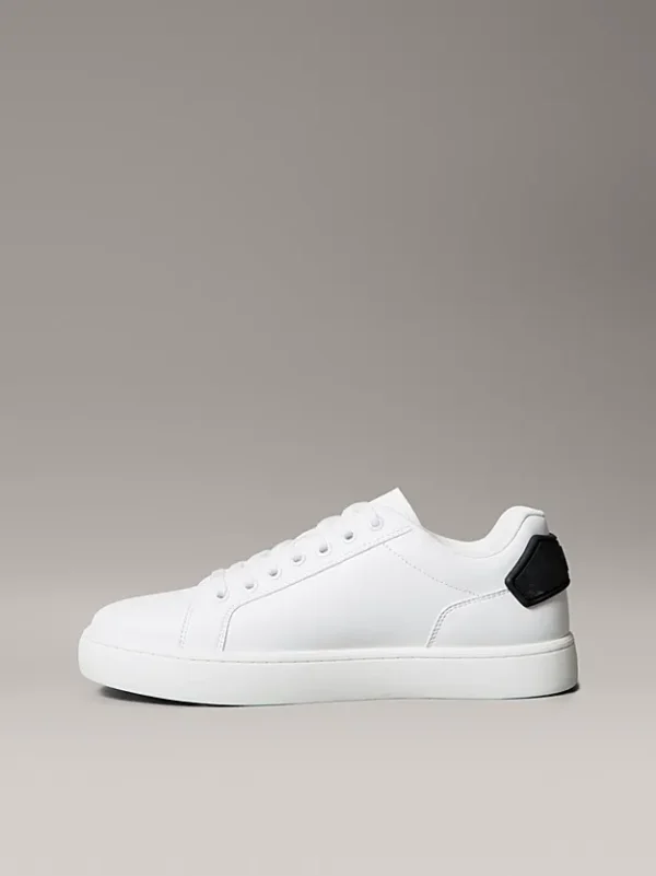 Calvin Klein Ανδρικά Δερμάτινα Sneakers Classic Cupsole Ru Patch Lth YM0YM01297-01W White - Image 5