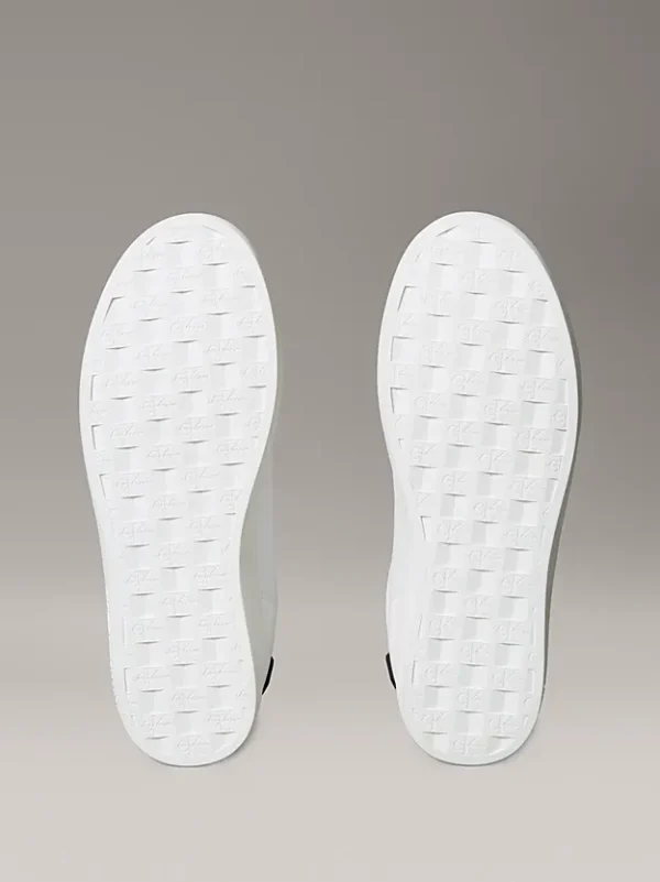 Calvin Klein Ανδρικά Δερμάτινα Sneakers Classic Cupsole Ru Patch Lth YM0YM01297-01W White - Image 6