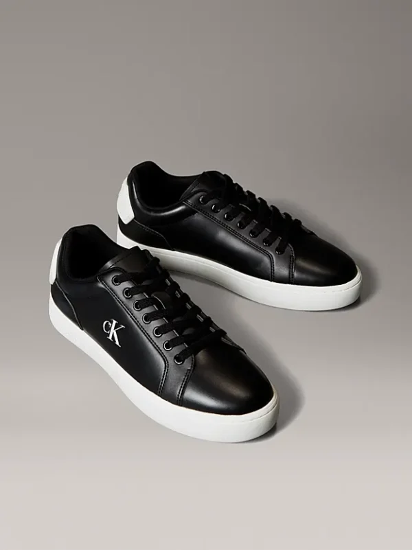 Calvin Klein Ανδρικά Δερμάτινα Sneakers Classic Cupsole Ru Patch Lth YM0YM01297-0QM Black - Image 2